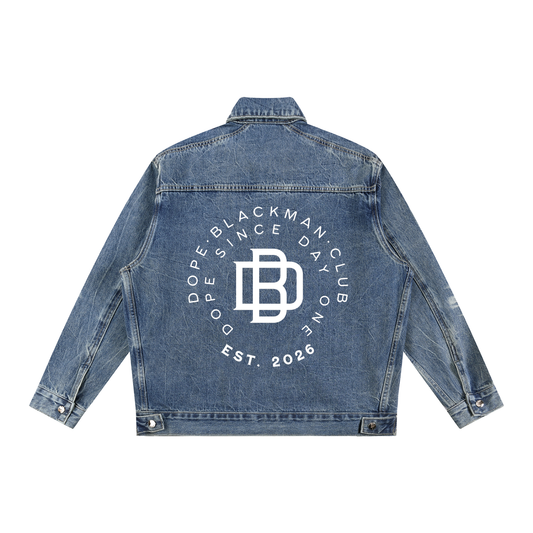 Vintage Wash Zip Up Denim Jacket