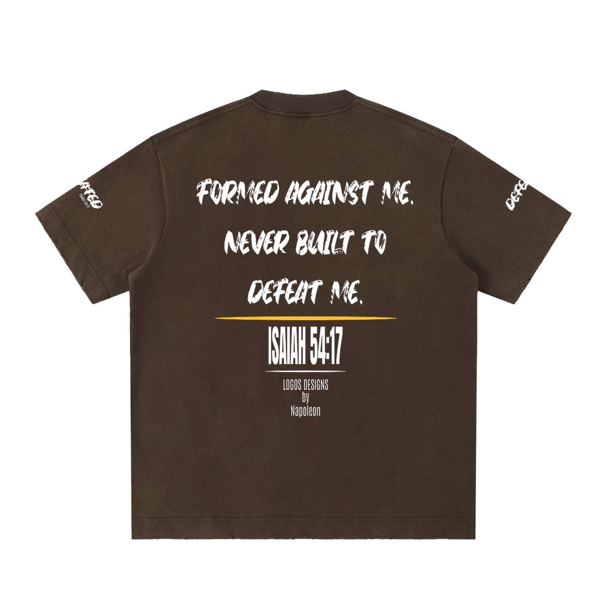 Heavyweight Vintage Washed Frayed T-Shirt (Undefeated)