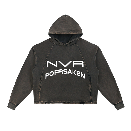 Logos Vintage Washed Frayed-Hem Hoodie