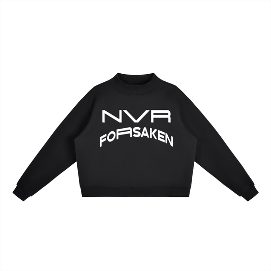 Essential Fleece Mock-Neck Crew Sweatshirt