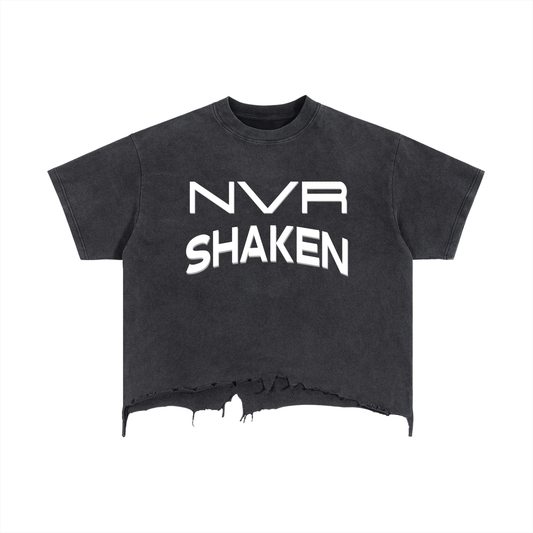 Vintage Wash Boxy Distressed Hem T-Shirt