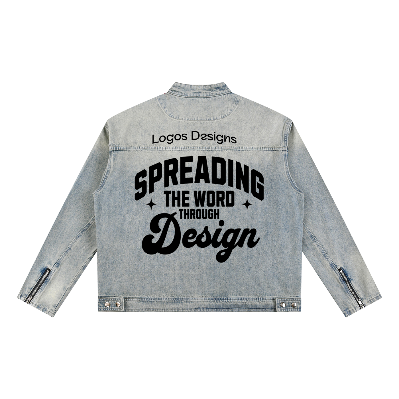 Vintage Wash Zip Denim Jacket