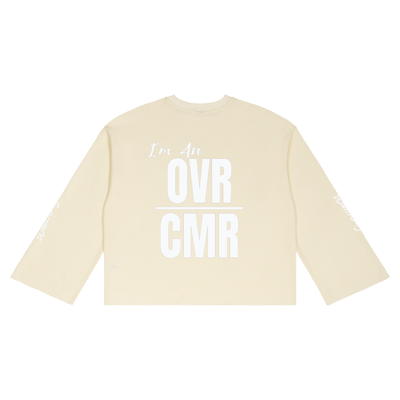 Overcomers Worship Waffle Raw Edge Long Sleeve Tee