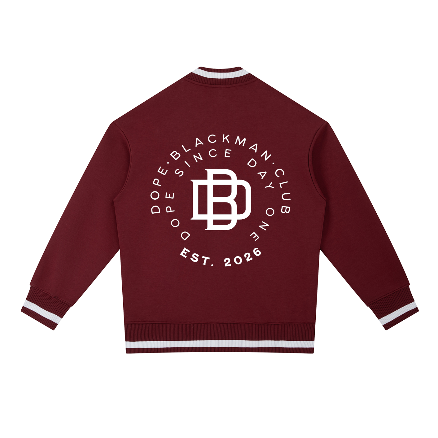 Dope Blackman Club Contrast Piping Zip Bomber Jacket
