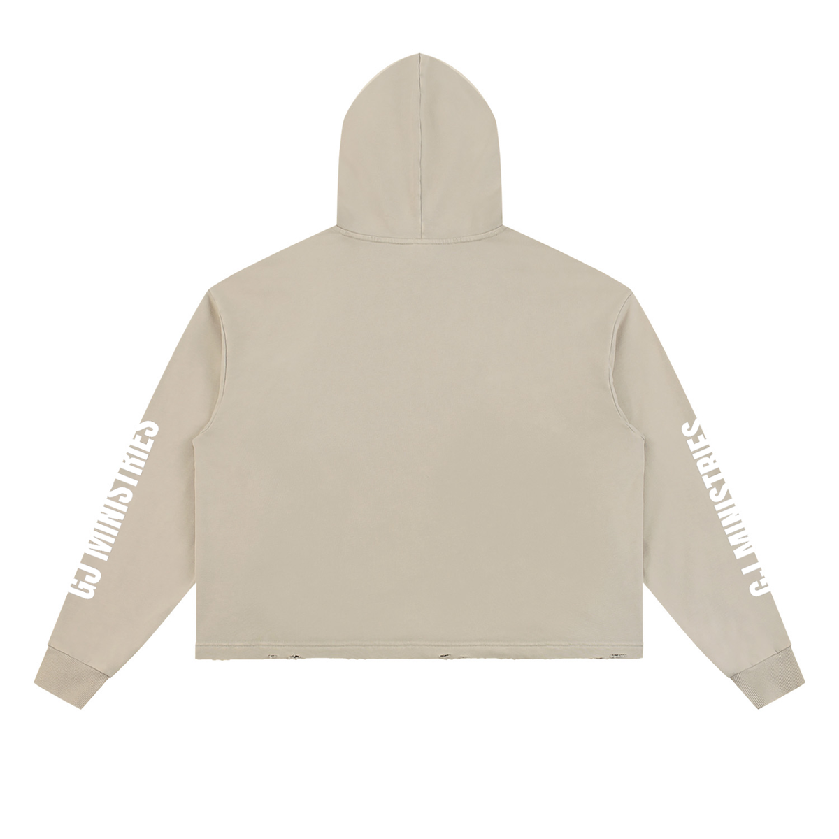 Vintage Washed Frayed-Hem Hoodie (GJ)