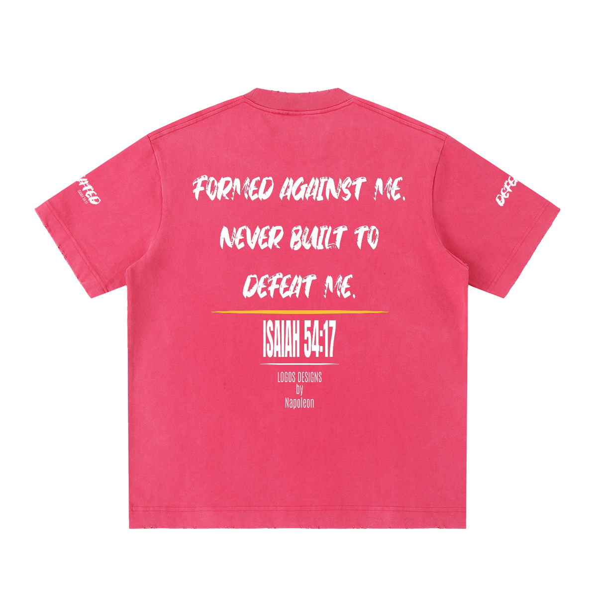 Heavyweight Vintage Washed Frayed T-Shirt (Undefeated)