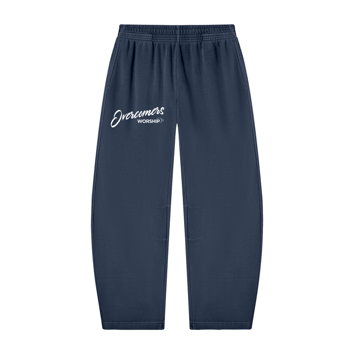 Overcomers Worship Vintage Washed Barrel Leg Sweatpants