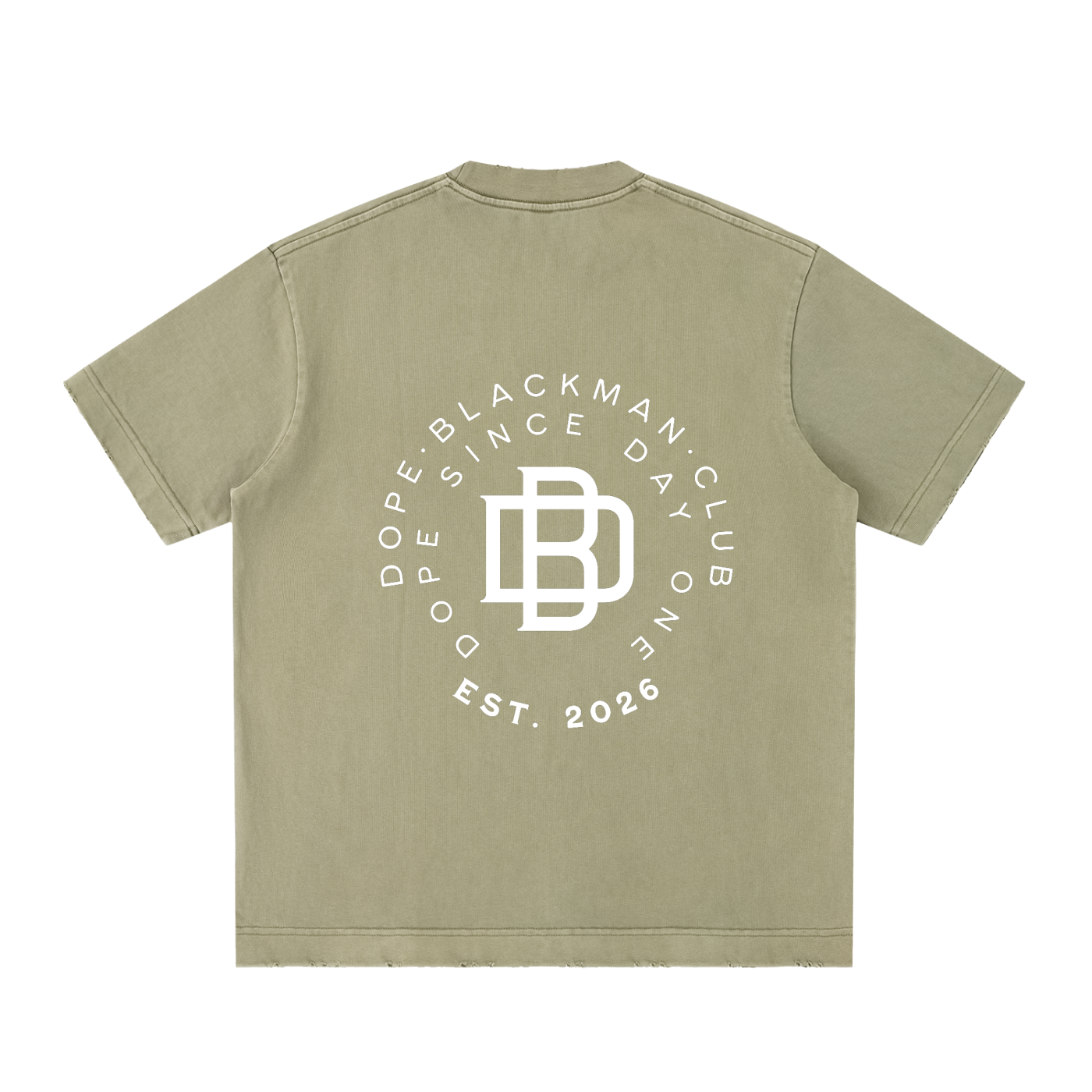 Dope Blackman Club Vintage Washed Frayed T-Shirt