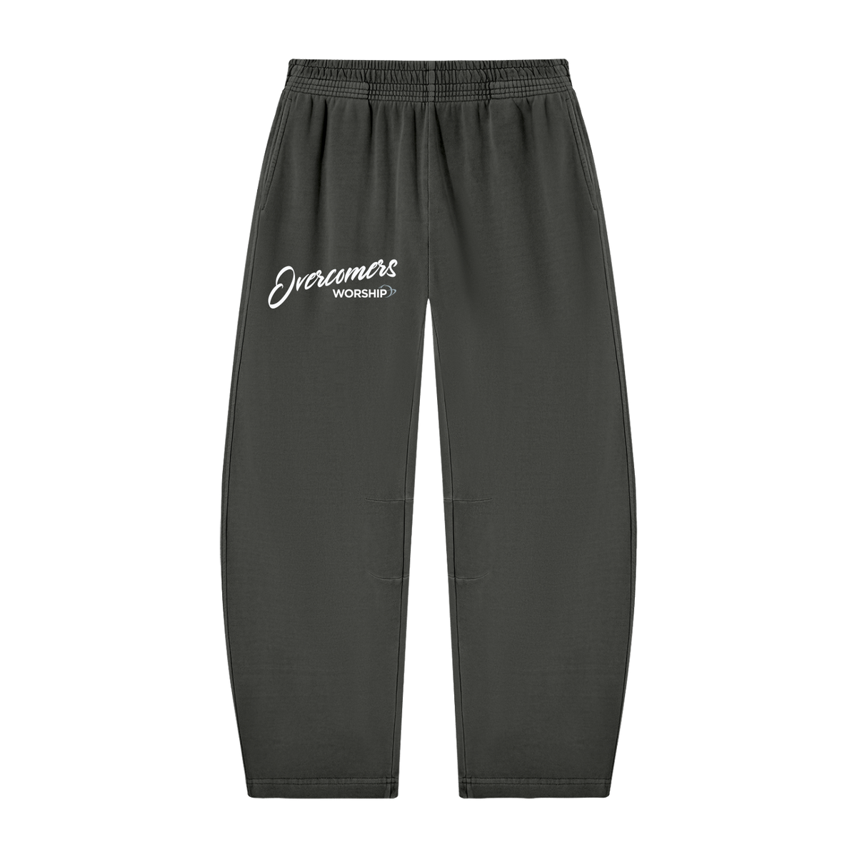 Overcomers Worship Vintage Washed Barrel Leg Sweatpants