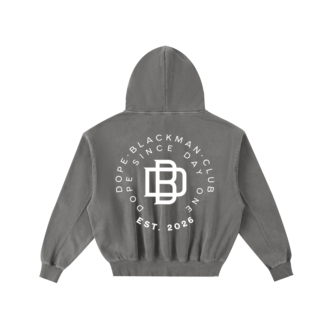 Frayed Enzyme Washed Fleece Hoodie