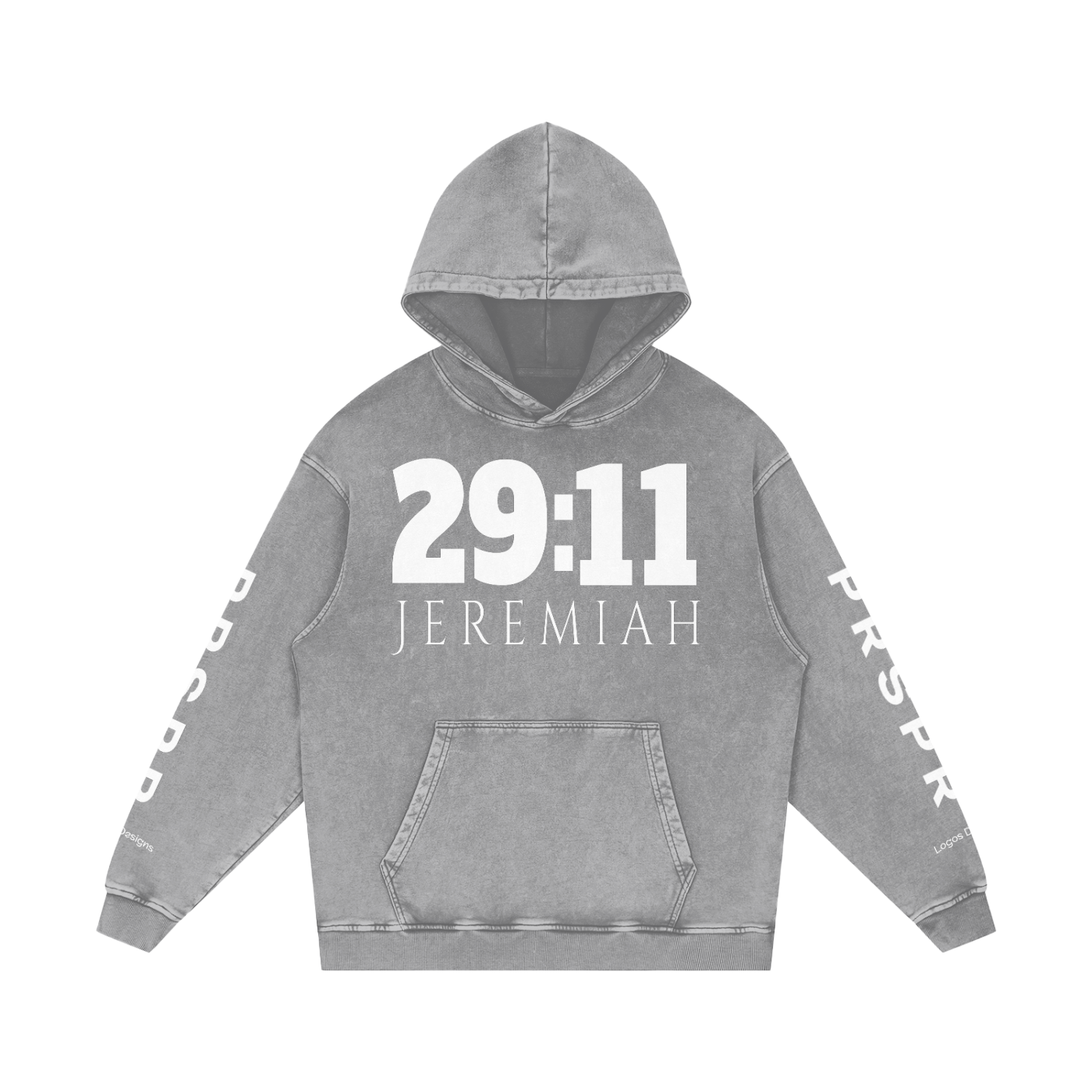 Snow Washed Loose Cotton Hoodie