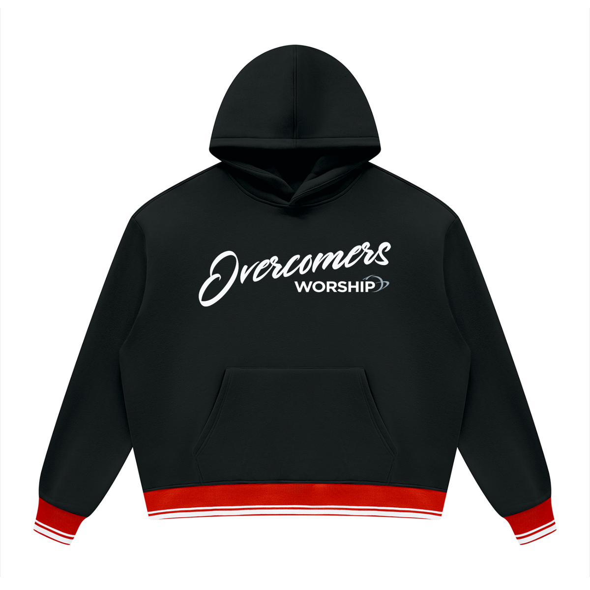 Overcomers Worship Color Block Fleece Hoodie