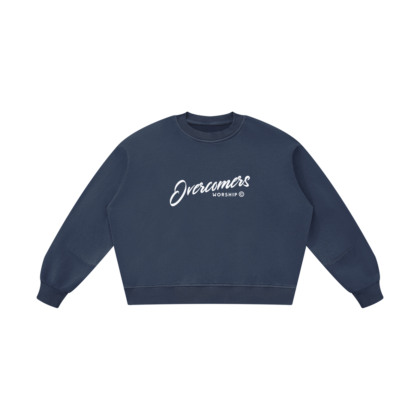 Overcomers Worship Vintage Washed Boxy Sweatshirt