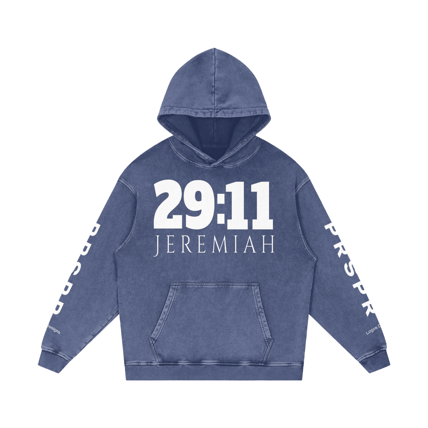 Snow Washed Loose Cotton Hoodie
