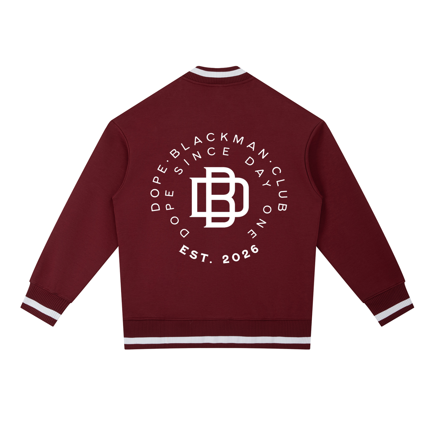 Dope Blackman Club Contrast Piping Zip Bomber Jacket