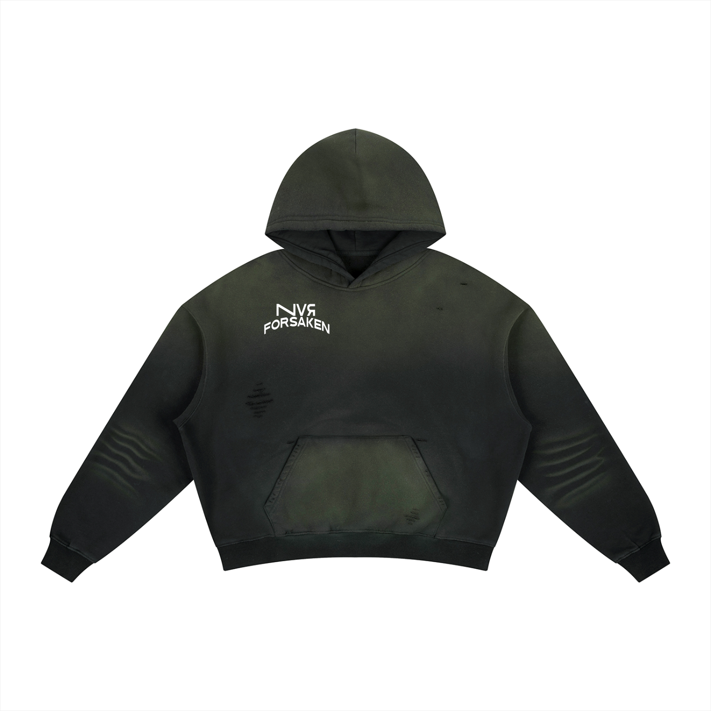 Frayed Sunfade Boxy Fleece Hoodie