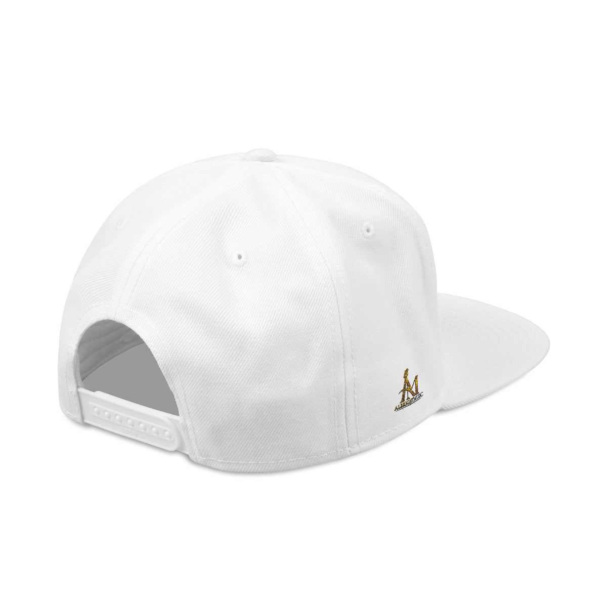 Embroidered Gold 'A' Logo Snapback Hat — Urban Music Streetwear Cap (AM)