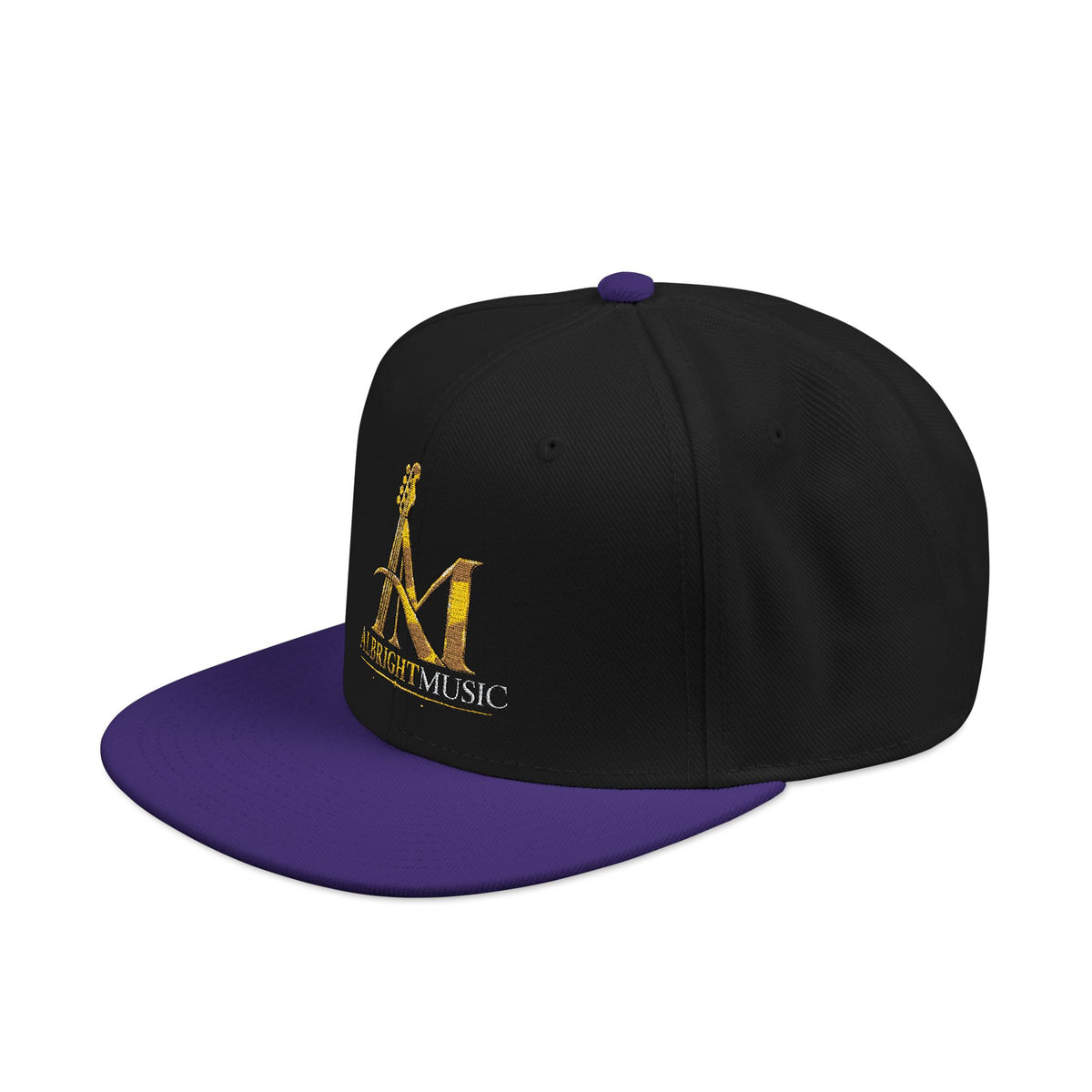 Embroidered Gold 'A' Logo Snapback Hat — Urban Music Streetwear Cap (AM)