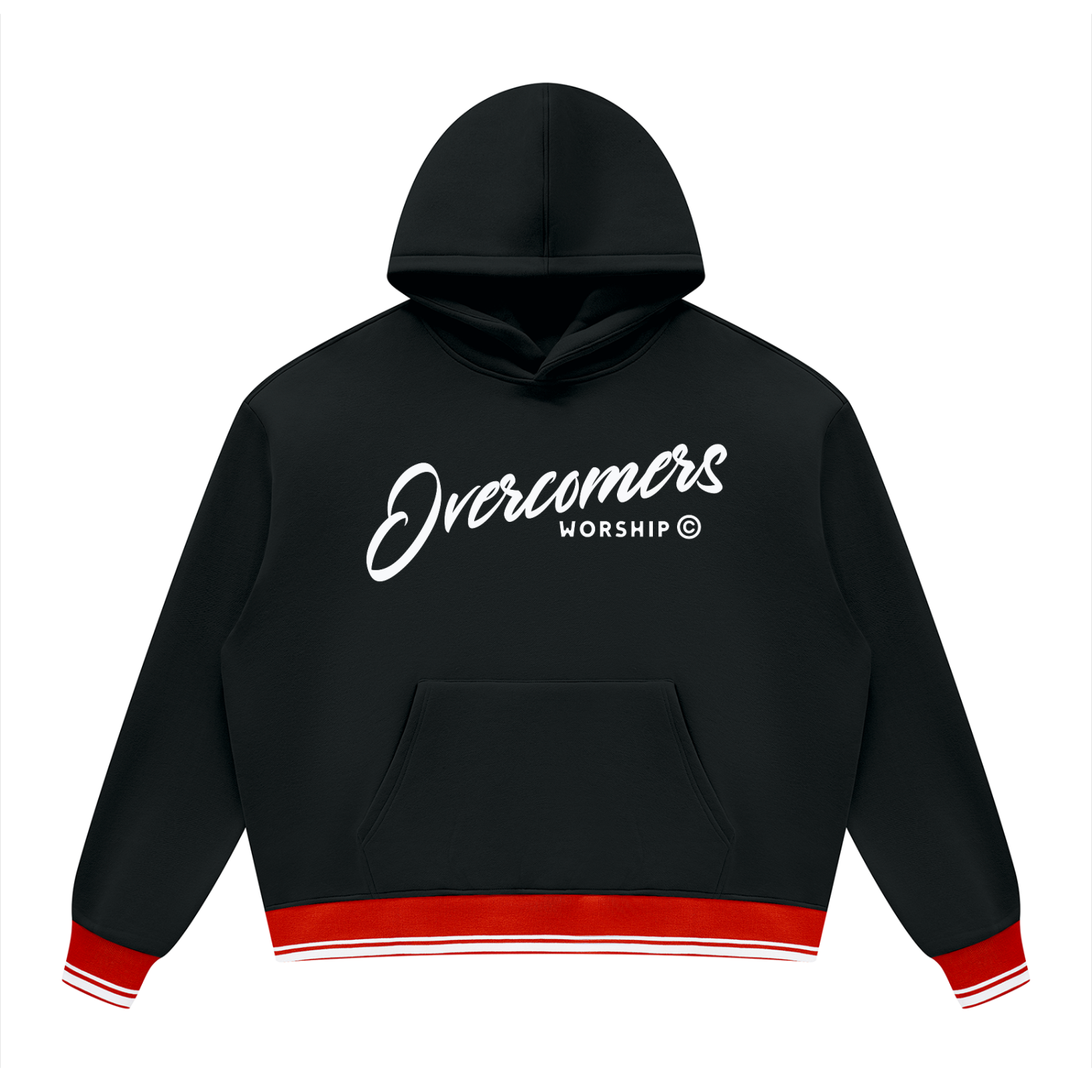 Overcomers Worship Color Block Fleece Hoodie
