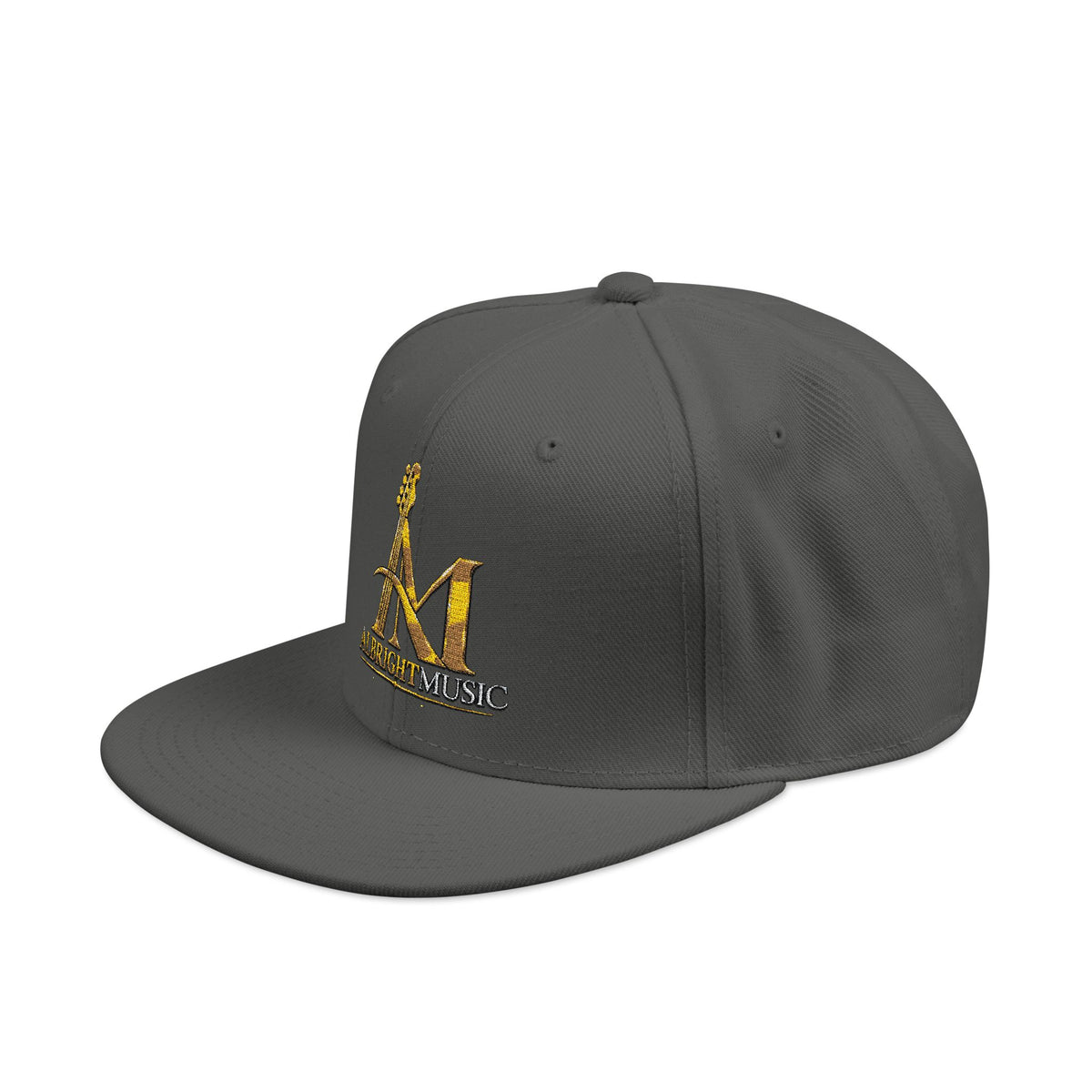 Embroidered Gold 'A' Logo Snapback Hat — Urban Music Streetwear Cap (AM)