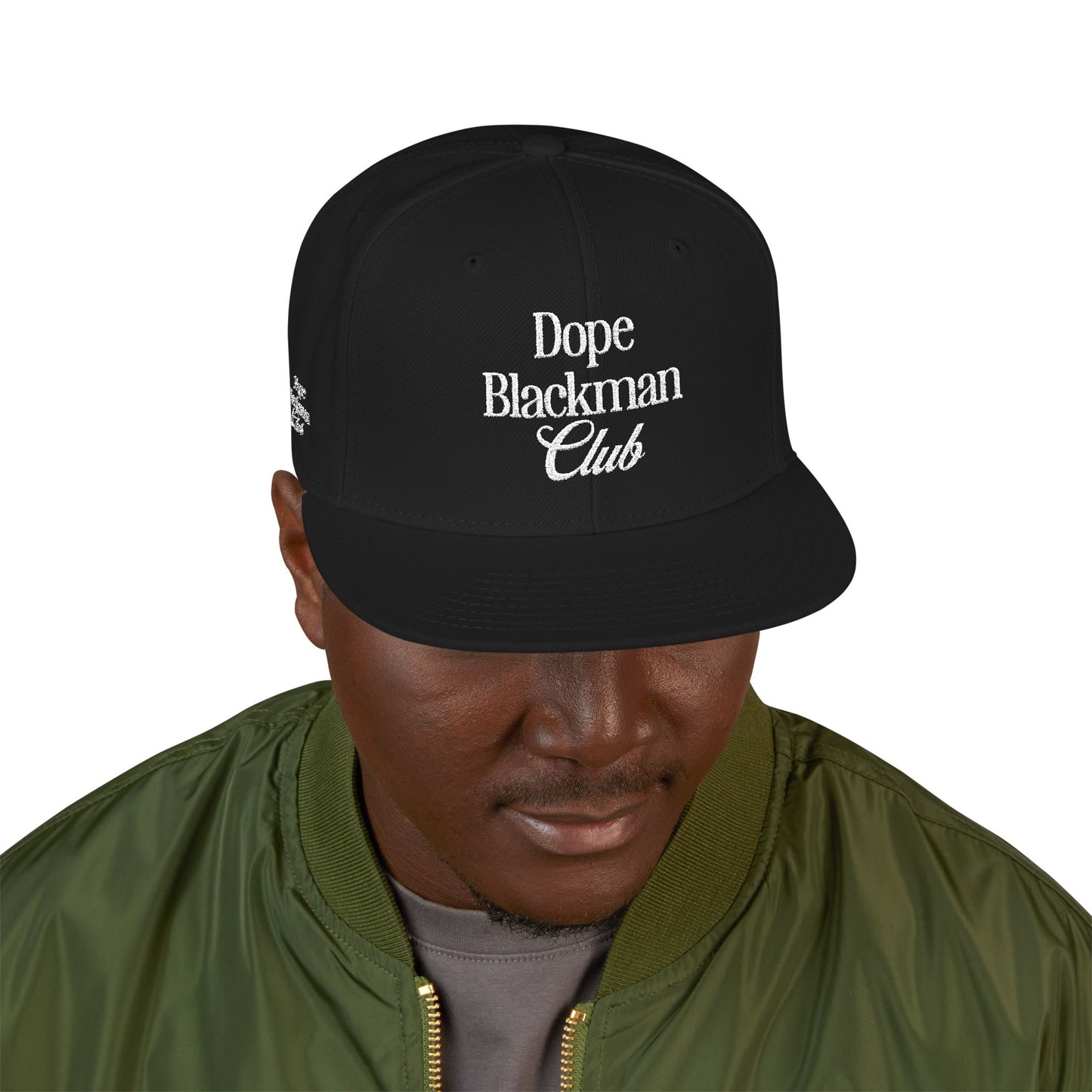 Snapback Hat — "Dope Blackman Club" Embroidered Streetwear Cap