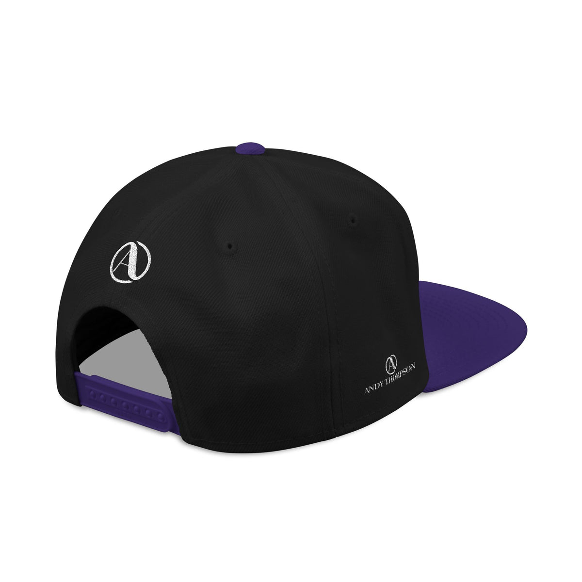 Embroidered A Circle Snapback Hat — Distressed Logo Streetwear Cap