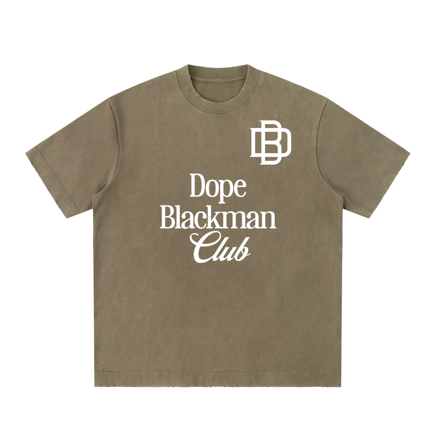 Dope Blackman Club Vintage Washed Frayed T-Shirt