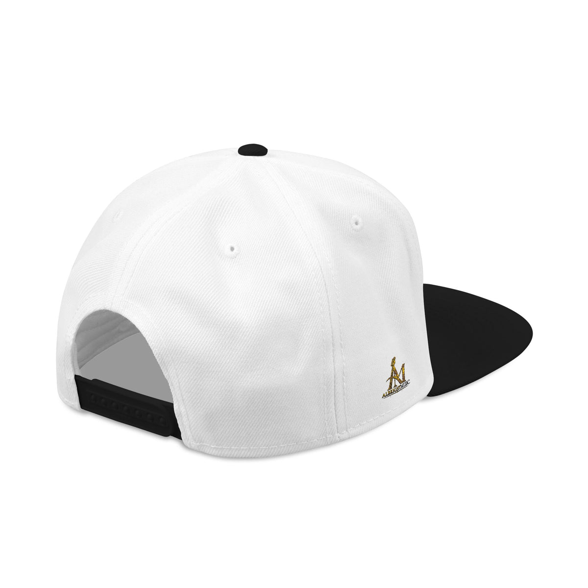 Embroidered Gold 'A' Logo Snapback Hat — Urban Music Streetwear Cap (AM)