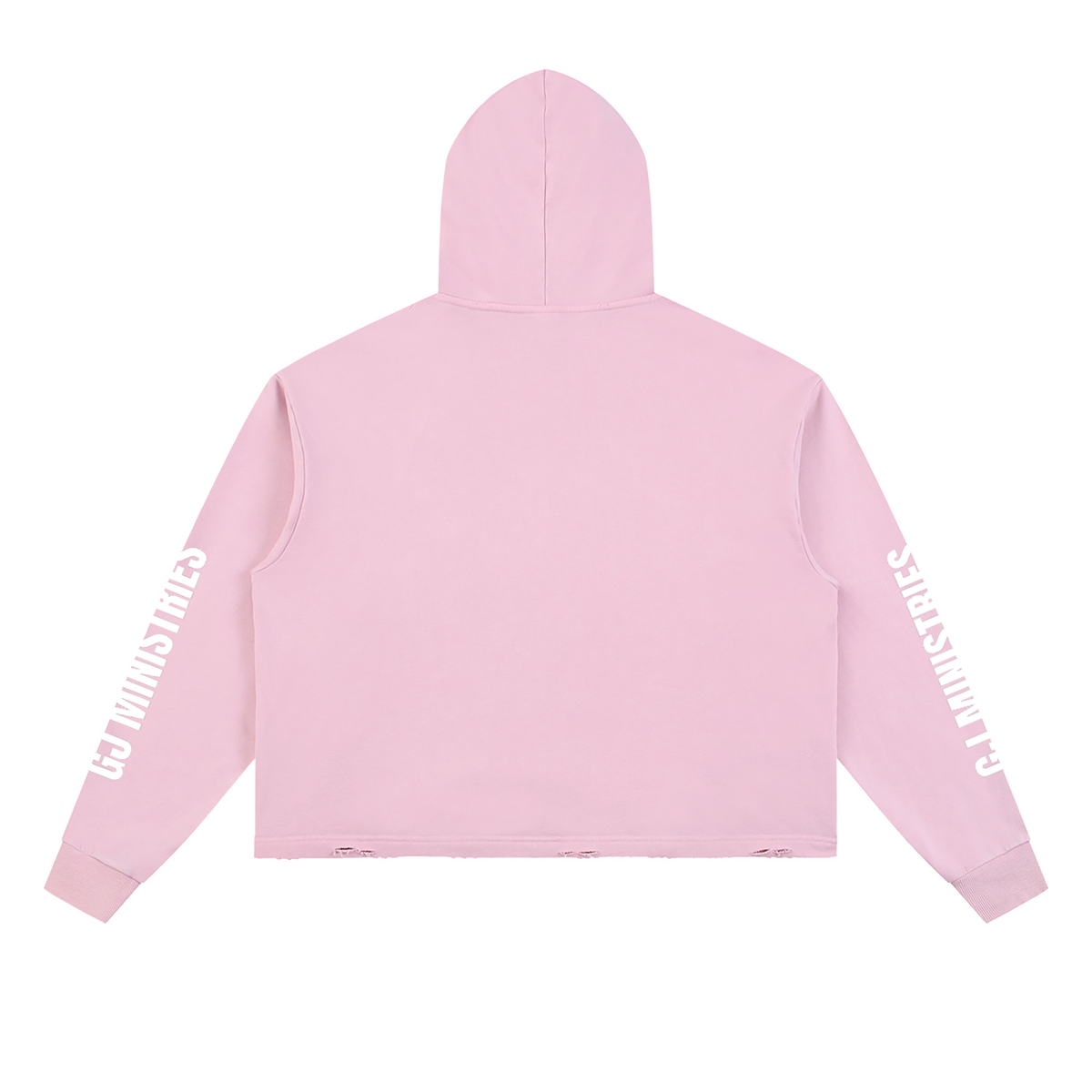 Vintage Washed Frayed-Hem Hoodie (GJ)