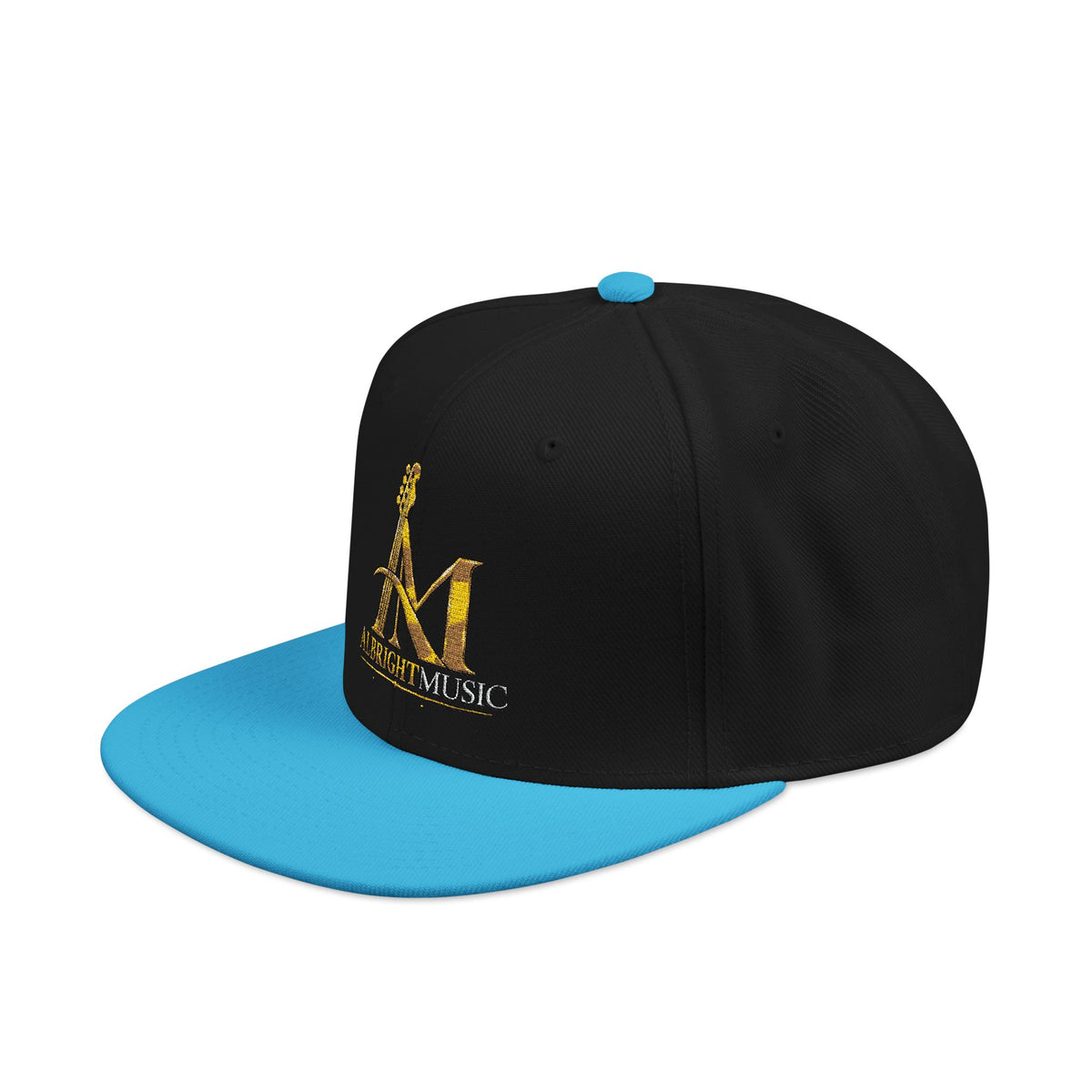 Embroidered Gold 'A' Logo Snapback Hat — Urban Music Streetwear Cap (AM)