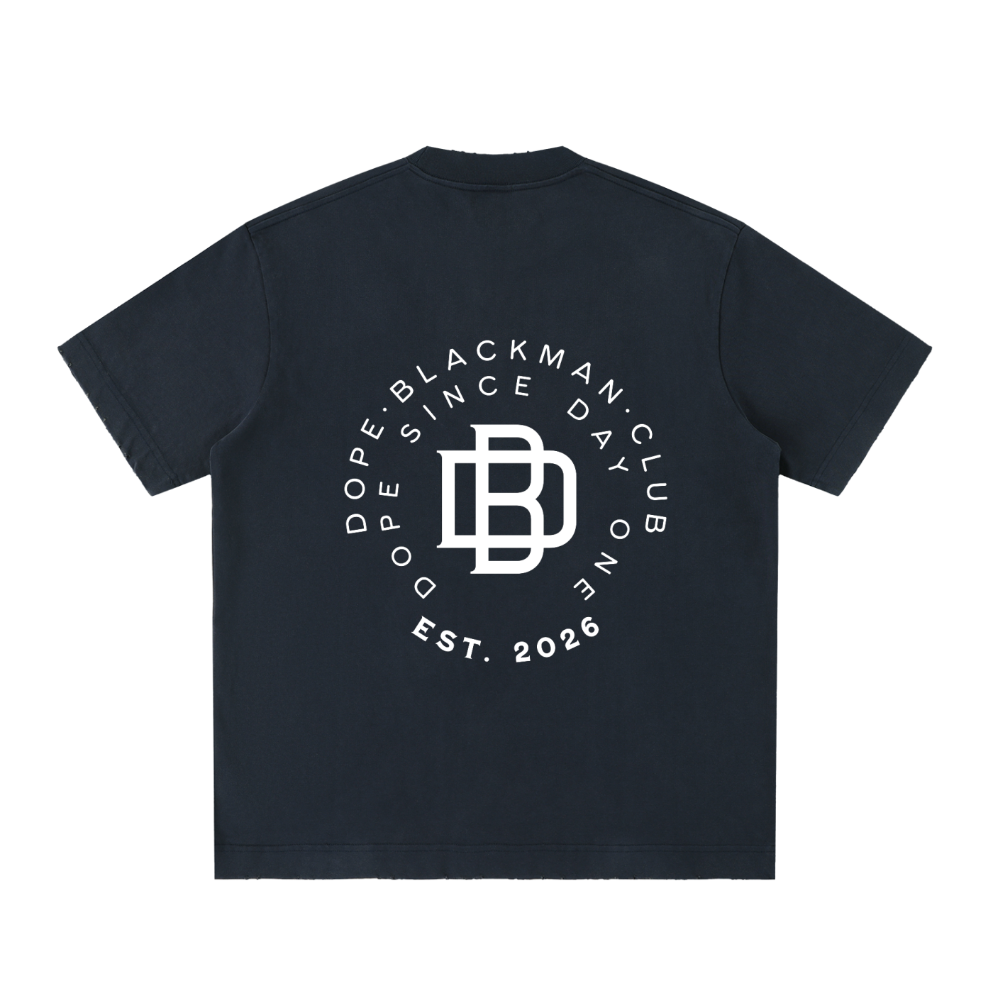 Dope Blackman Club Vintage Washed Frayed T-Shirt