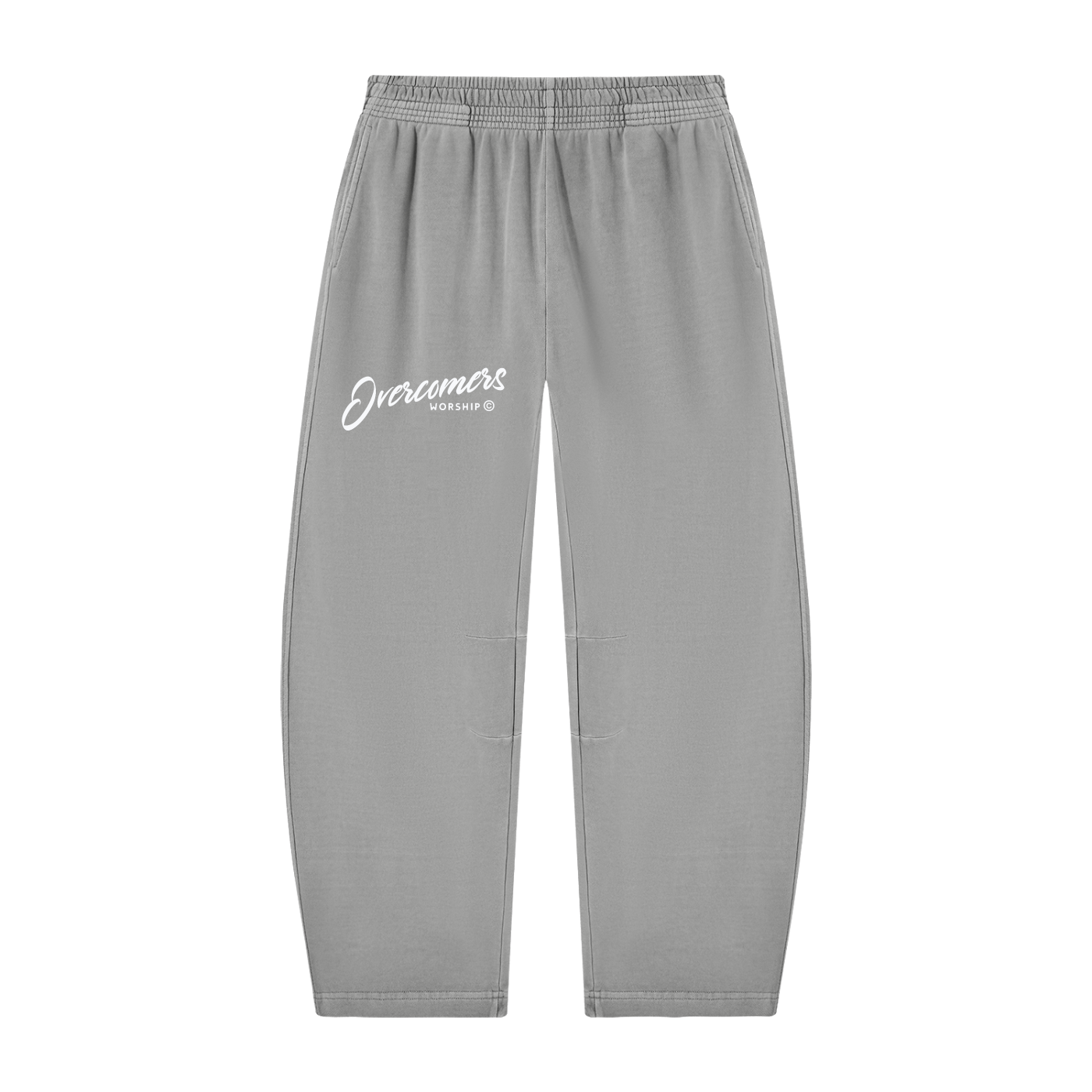 Overcomers Worship Vintage Washed Barrel Leg Sweatpants