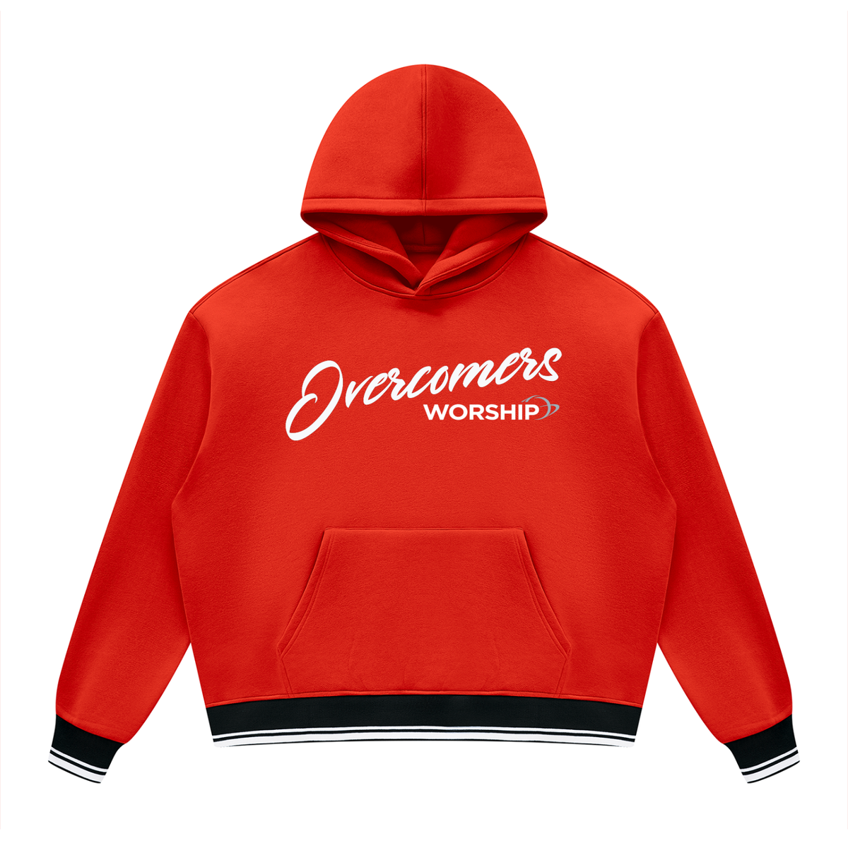 Overcomers Worship Color Block Fleece Hoodie