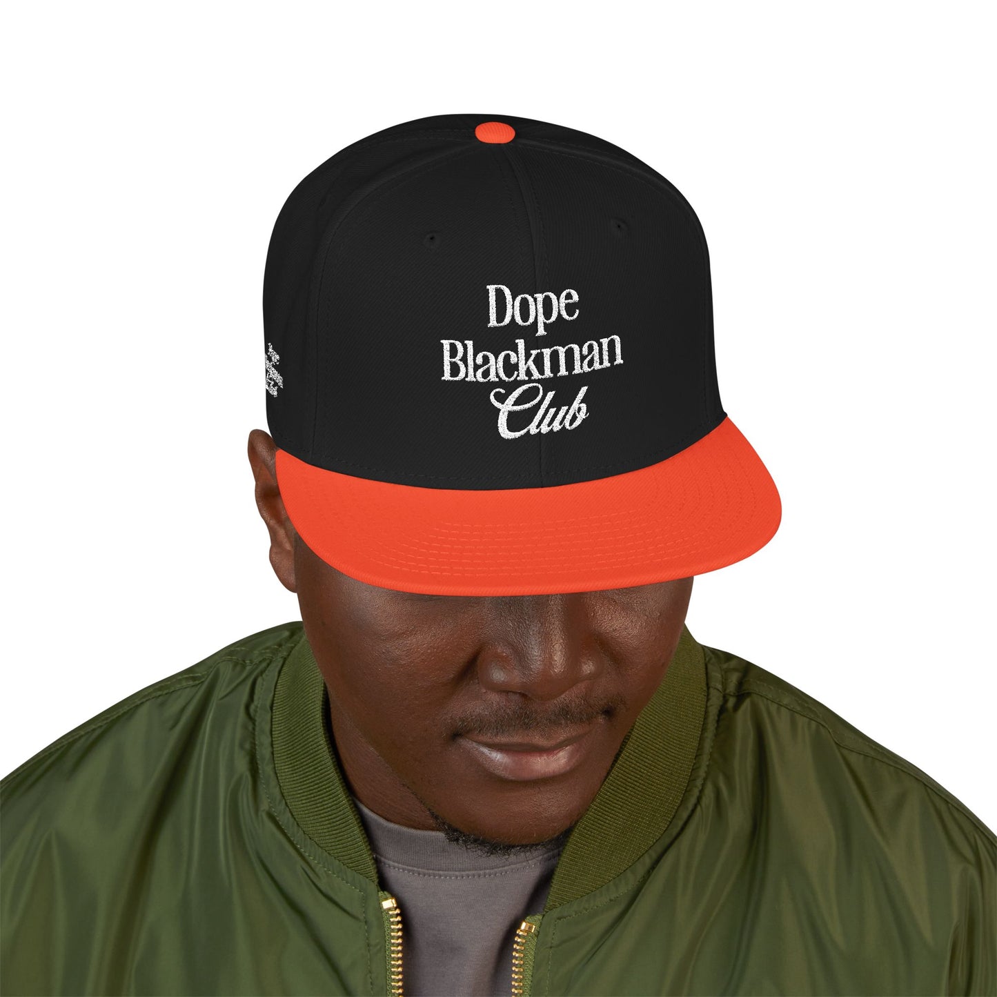 Snapback Hat — "Dope Blackman Club" Embroidered Streetwear Cap