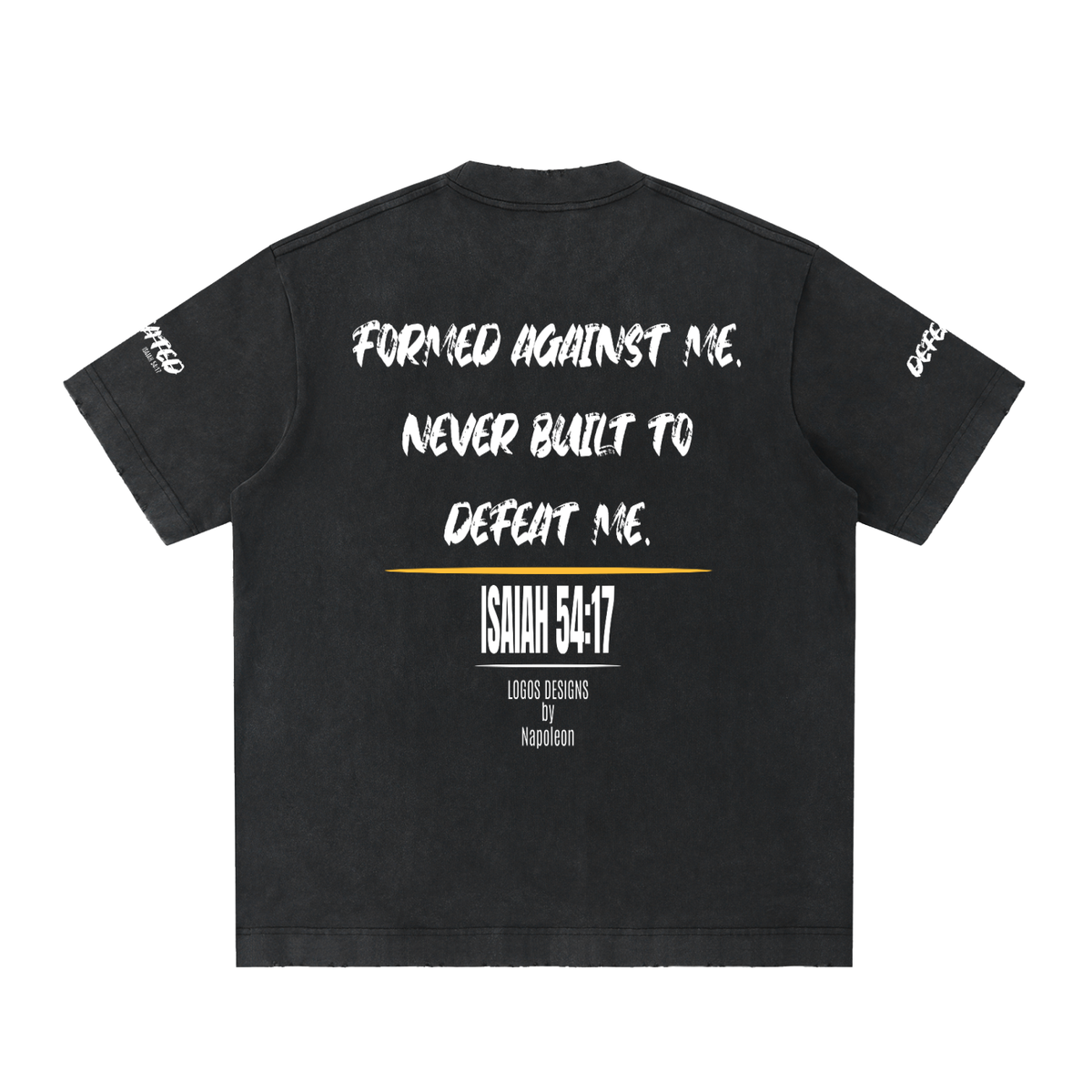 Heavyweight Vintage Washed Frayed T-Shirt (Undefeated)