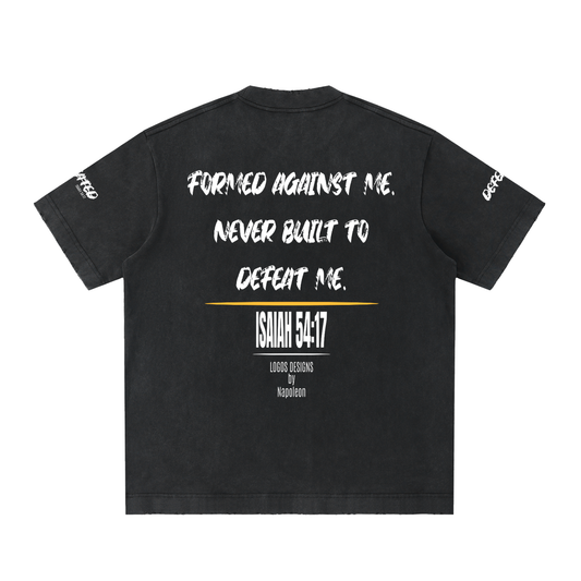 Heavyweight Vintage Washed Frayed T-Shirt (Undefeated)