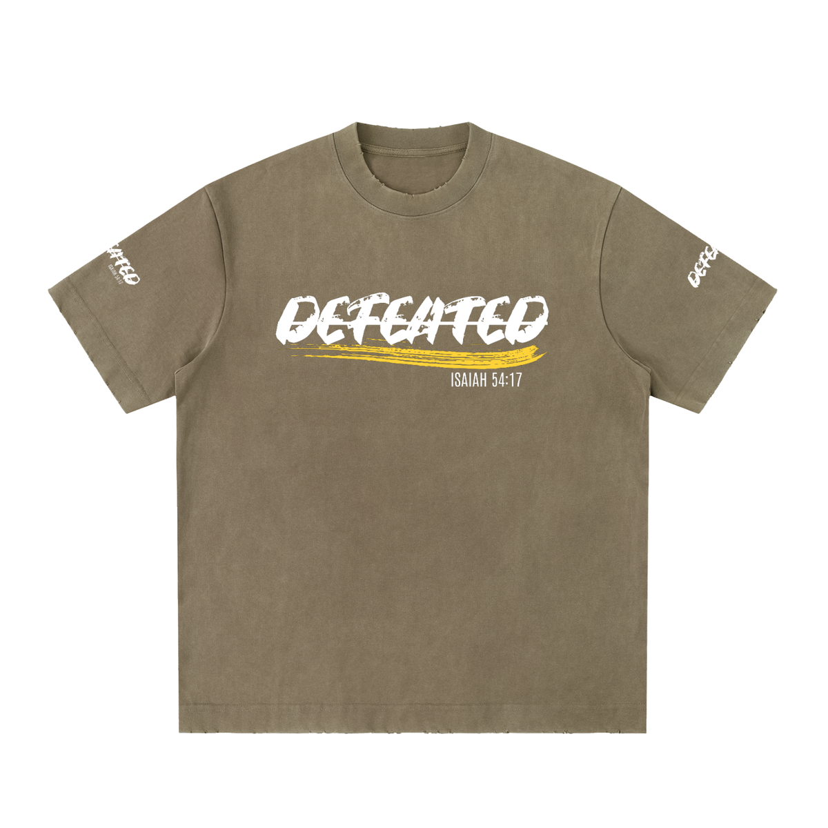Heavyweight Vintage Washed Frayed T-Shirt (Undefeated)