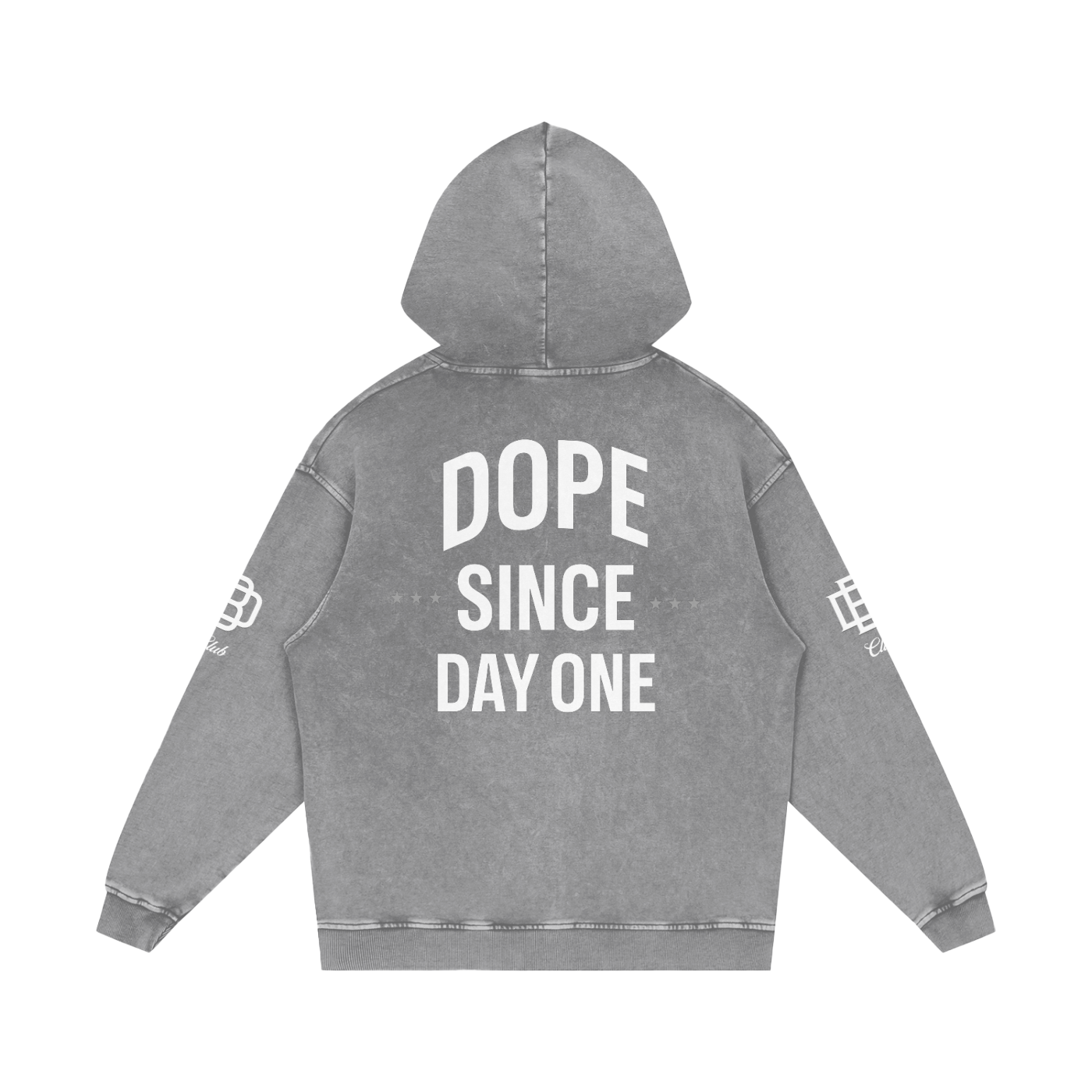 Snow Washed Loose Cotton Hoodie