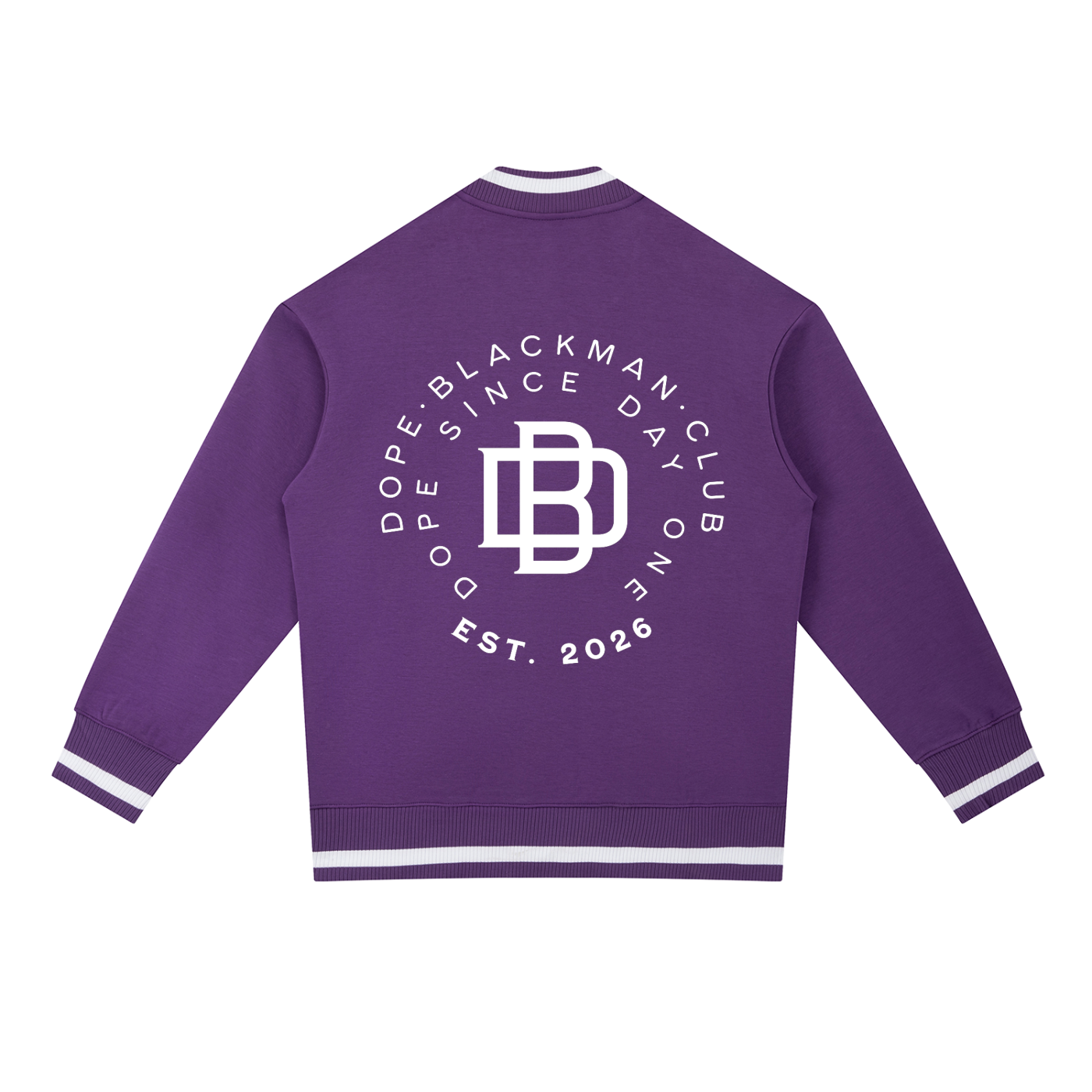 Dope Blackman Club Contrast Piping Zip Bomber Jacket