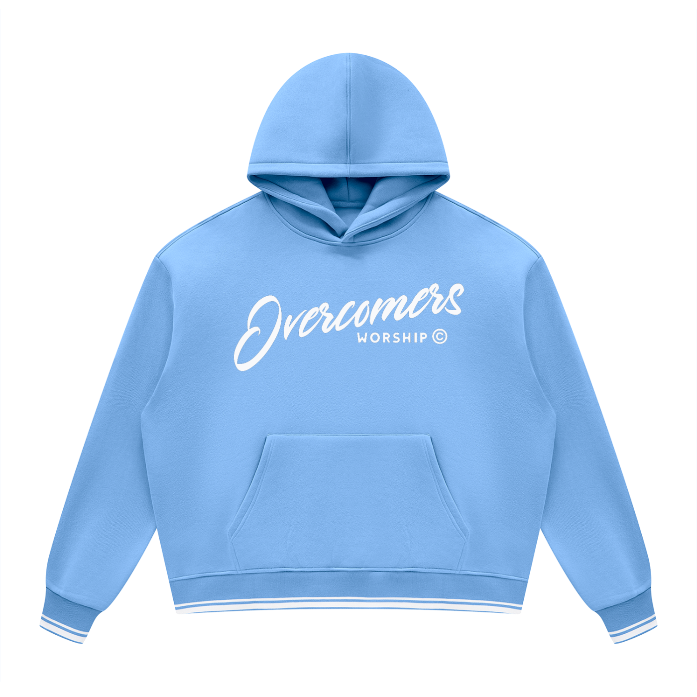 Overcomers Worship Color Block Fleece Hoodie