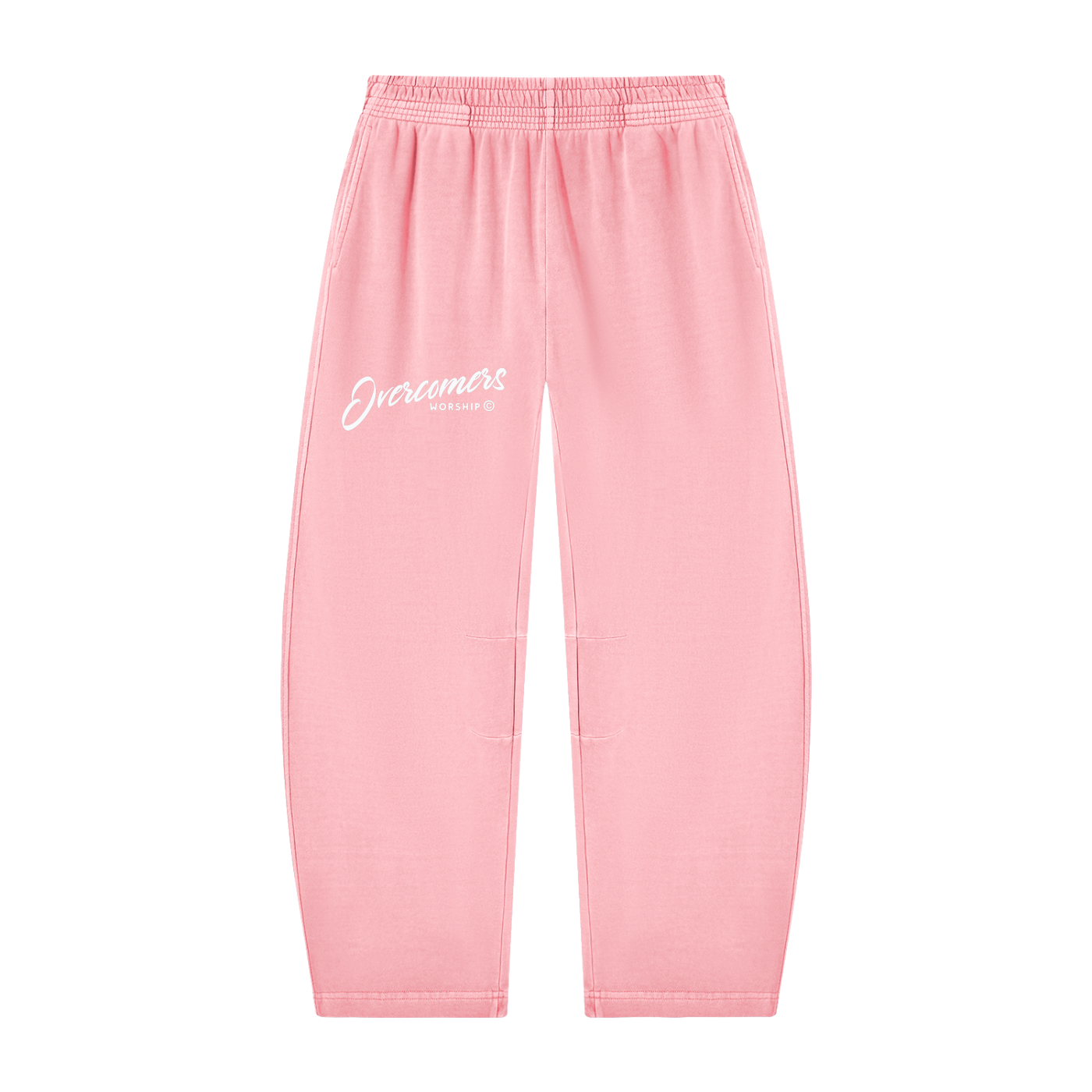 Overcomers Worship Vintage Washed Barrel Leg Sweatpants