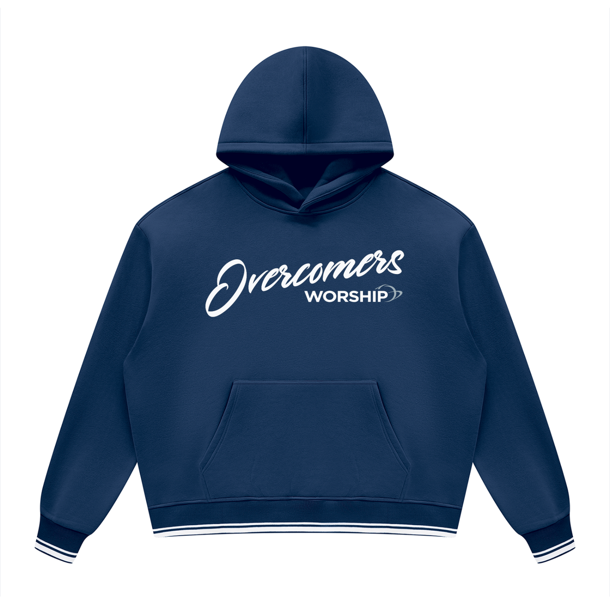 Overcomers Worship Color Block Fleece Hoodie