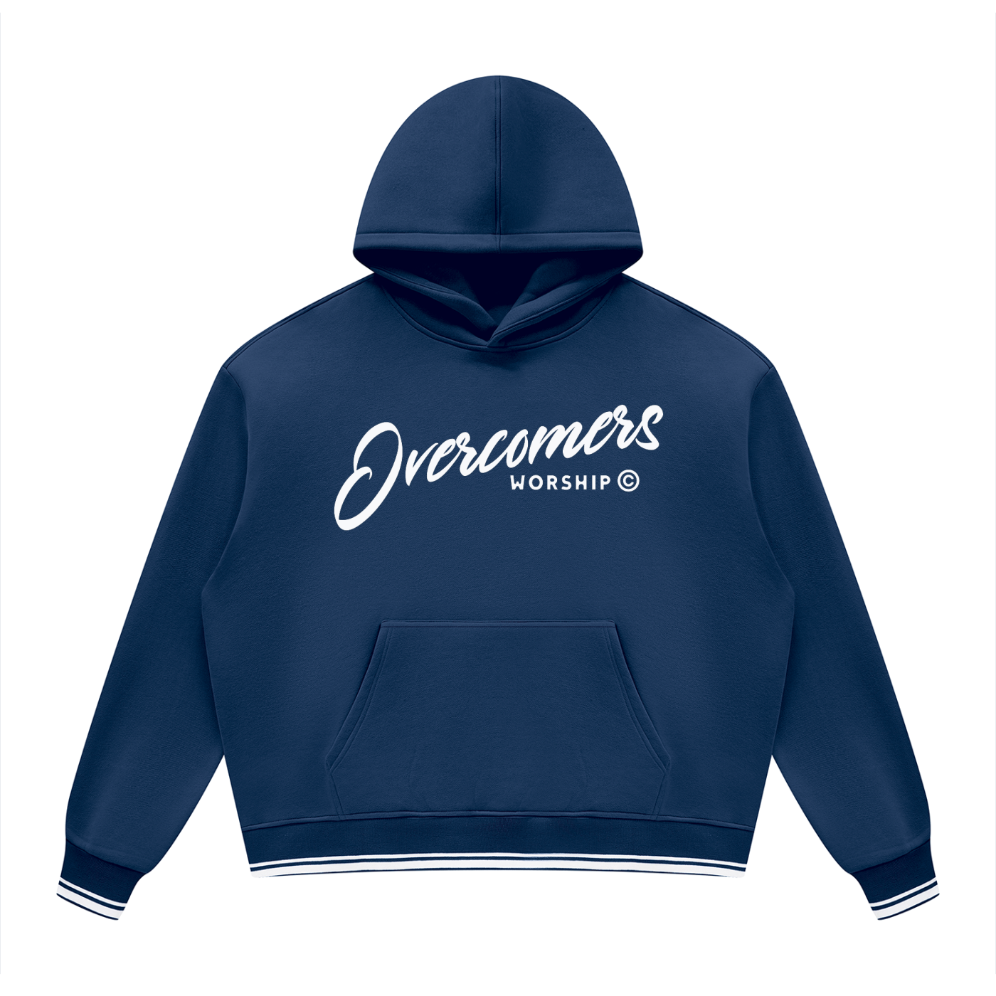 Overcomers Worship Color Block Fleece Hoodie