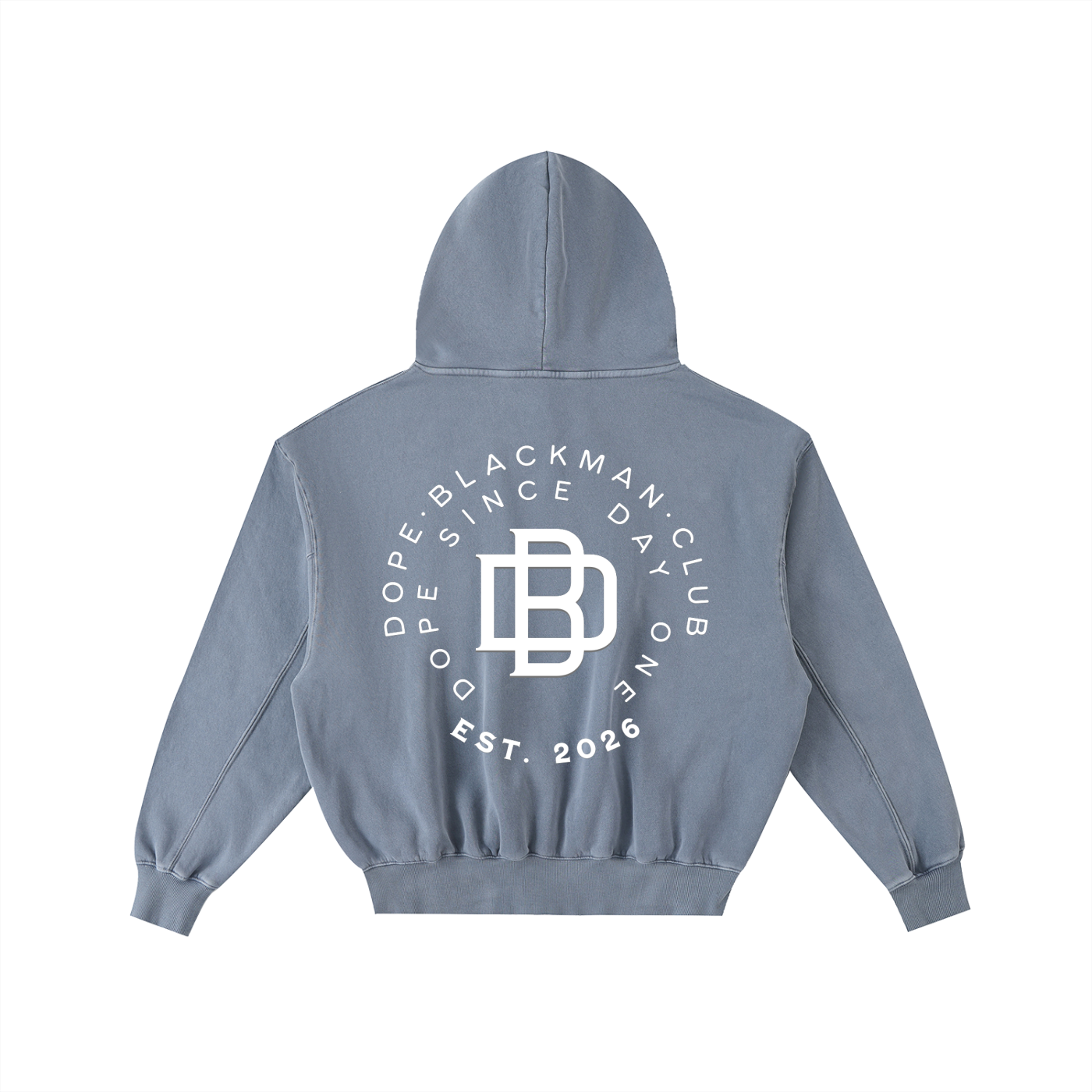 Frayed Enzyme Washed Fleece Hoodie