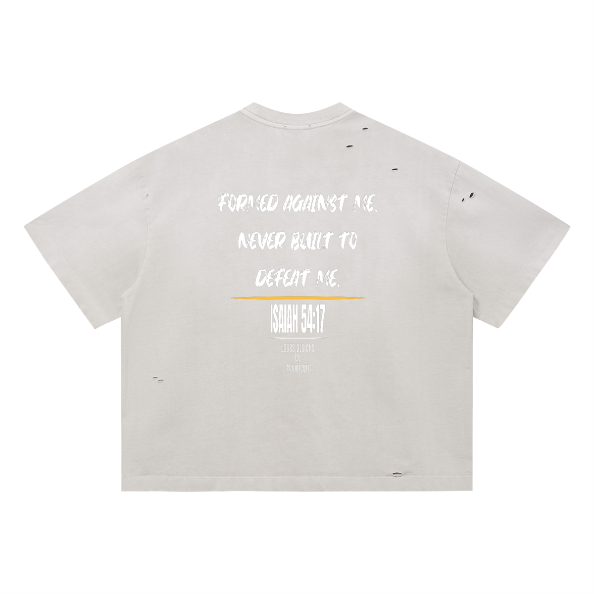 Vintage Washed Distressed Boxy Oversized T-Shirt (UNDEFEATED)