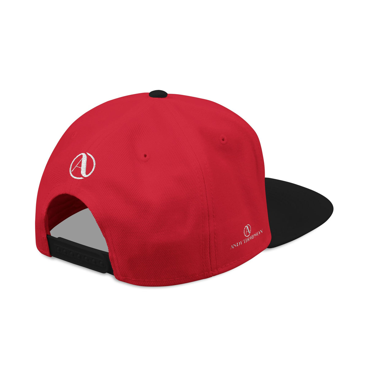 Embroidered A Circle Snapback Hat — Distressed Logo Streetwear Cap