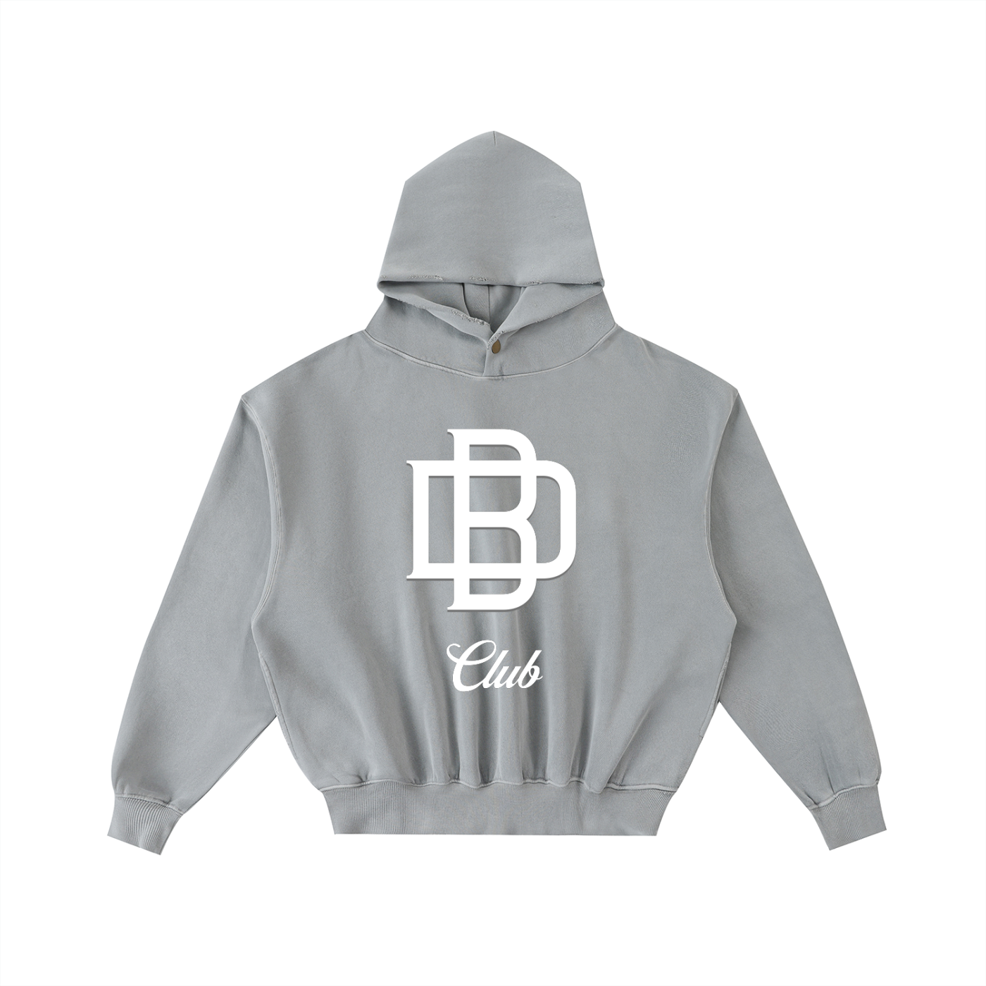 Frayed Enzyme Washed Fleece Hoodie
