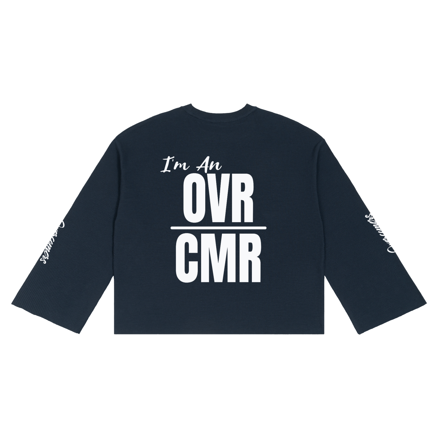 Overcomers Worship Waffle Raw Edge Long Sleeve Tee