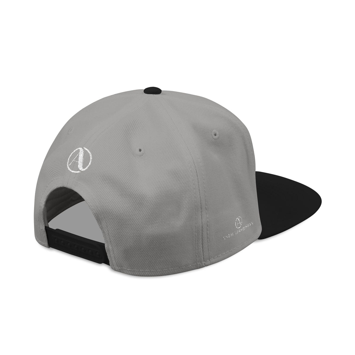 Embroidered A Circle Snapback Hat — Distressed Logo Streetwear Cap