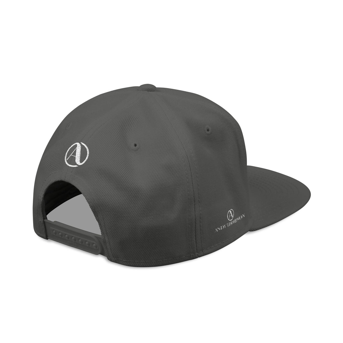 Embroidered A Circle Snapback Hat — Distressed Logo Streetwear Cap